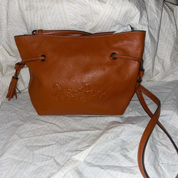 Coach Andy Crossbody With Horse And Carriage in Sunset Orange EUC pristine NC - Picture 4 of 16
